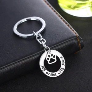 🔥FINAL🔥Silver Tone "My Angel with Paws" Keychain